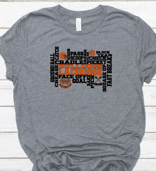 Lacrosse Word Collage-Kids Sizes